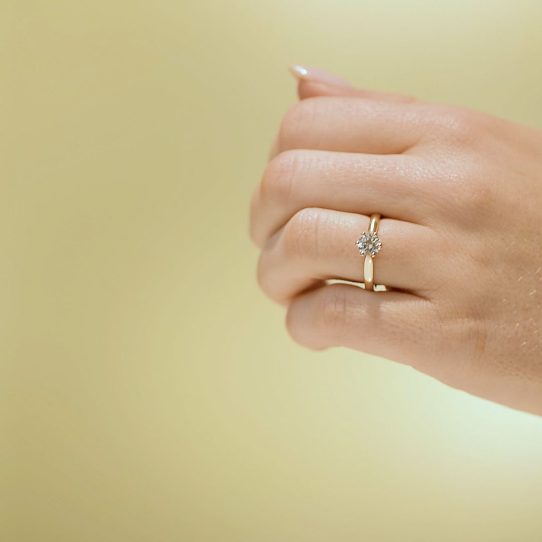 Capella Förlovningsring Capella, 0.80ct, rött guld