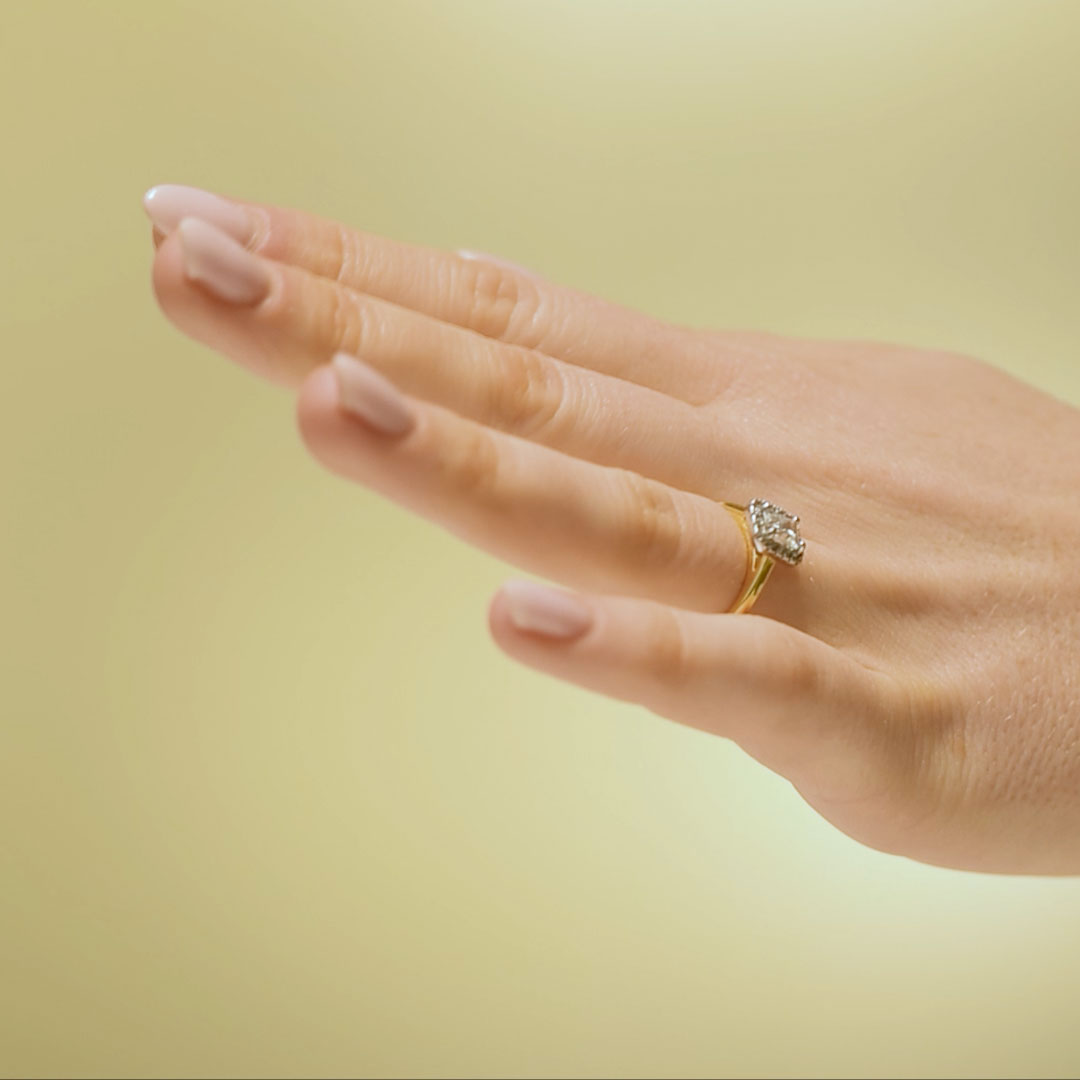 Förlovningsring Fey, 0.75ct, gult guld