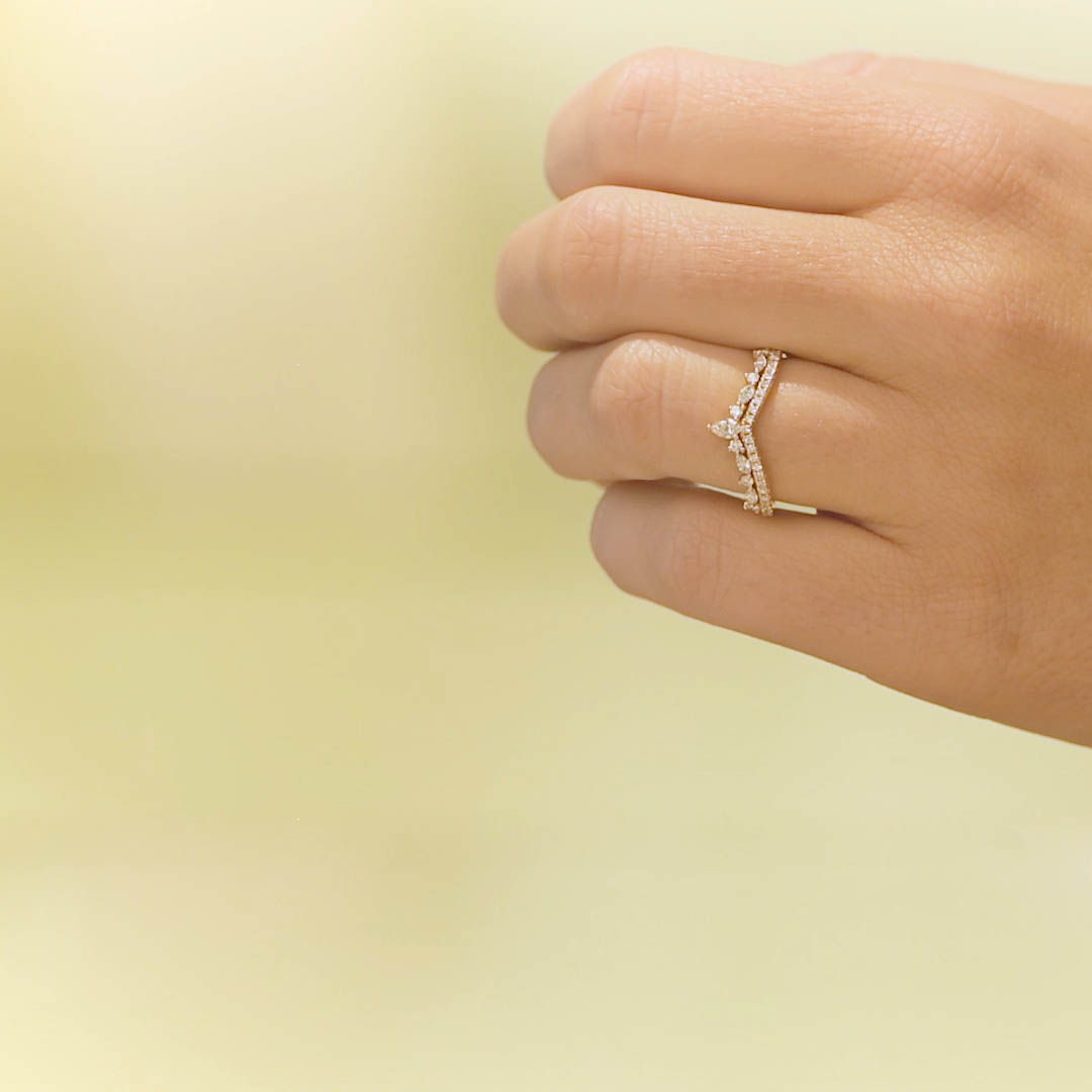 Fjell Förlovningsring Fjell, rött guld, 0.44ct
