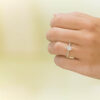 Förlovningsring Virvla, vitt guld, 1.00ct