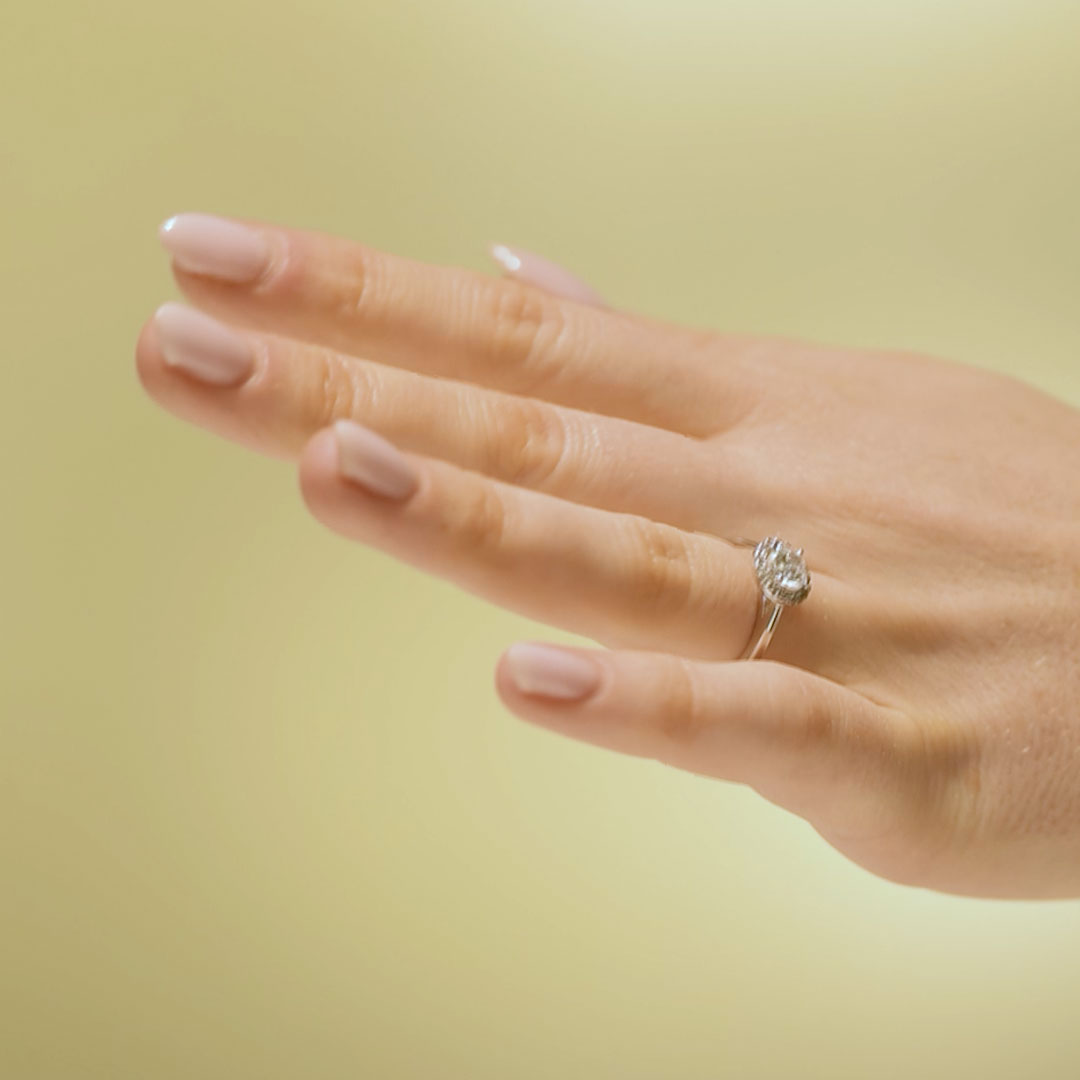 Everly Förlovningsring Everly, 0.80ct, vitt guld