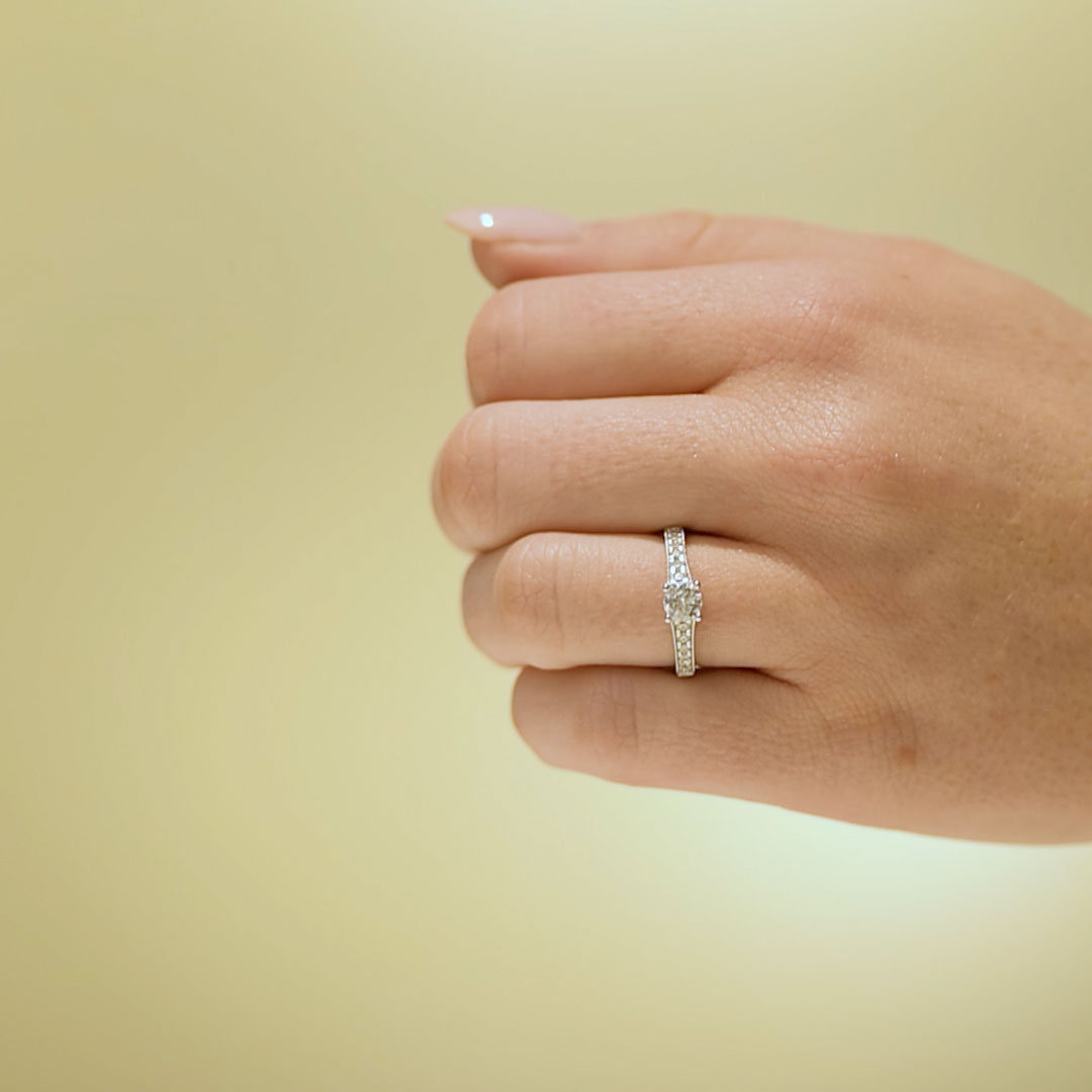 Glans Förlovningsring Glans, 0.50ct, vitt guld