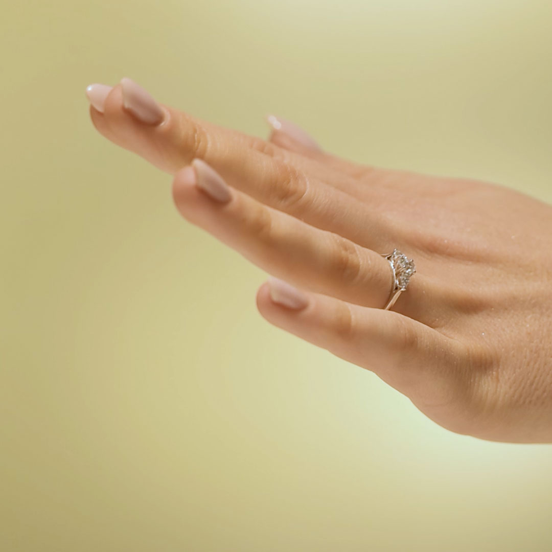 Horisont Förlovningsring Horisont, 0.50ct, vitt guld