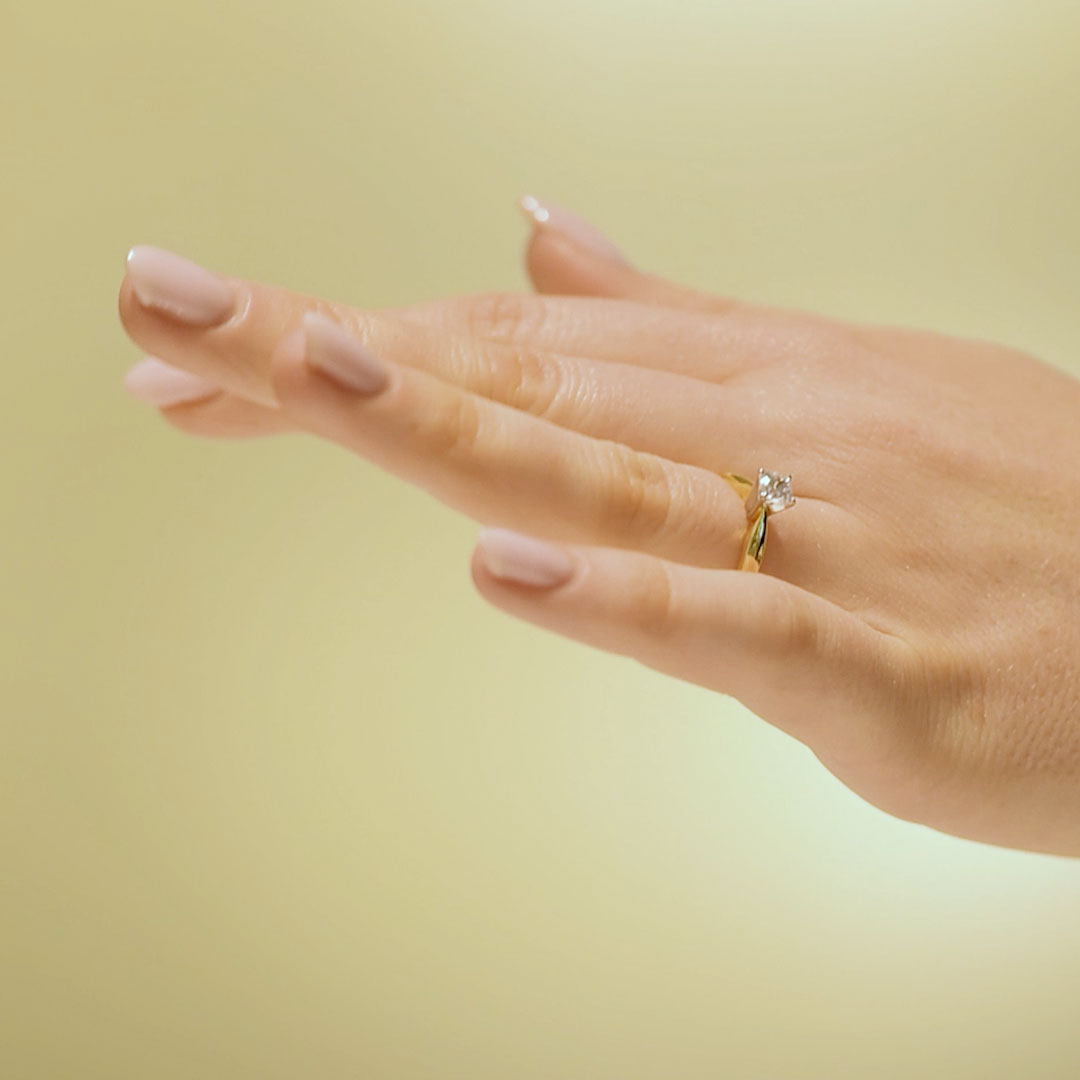 Förlovningsring Lumina, 0.50ct, gult guld