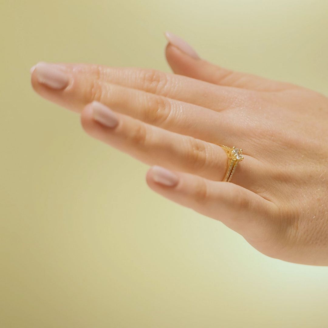 Sorla Förlovningsring Sorla, 0.50ct, gult guld