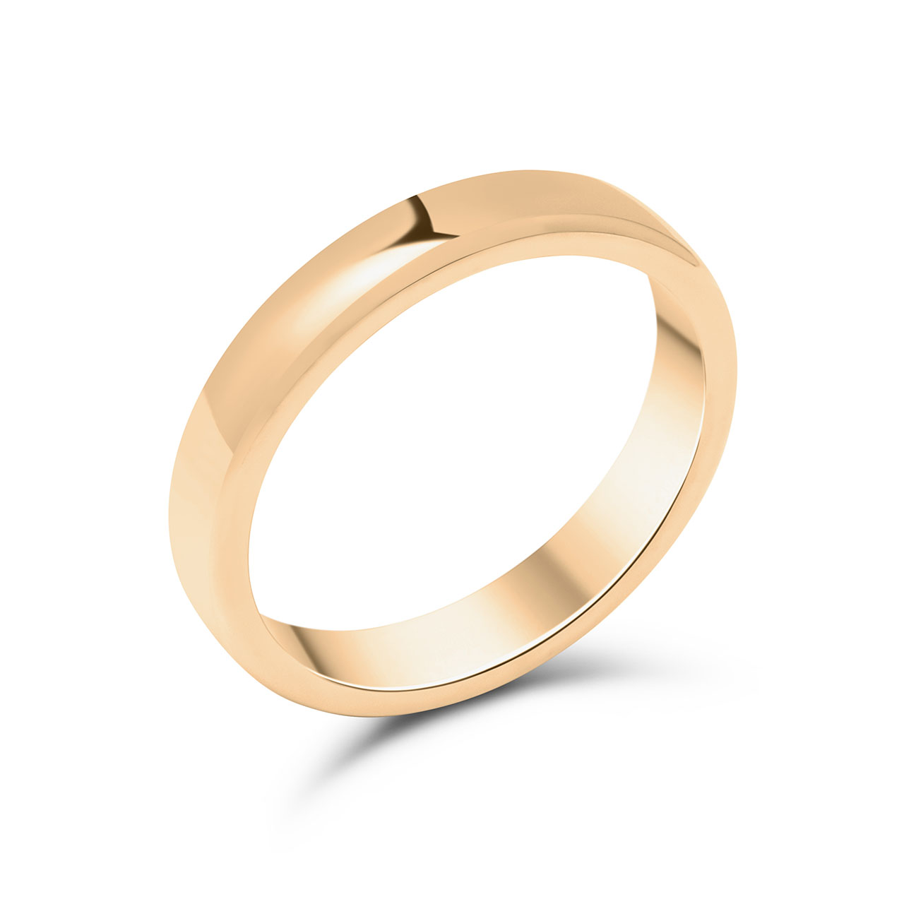 Släta ringar Vigselring Hazel, 4 mm, rött guld