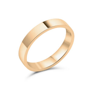 Släta ringar Vigselring Oak, 4 mm, rött guld