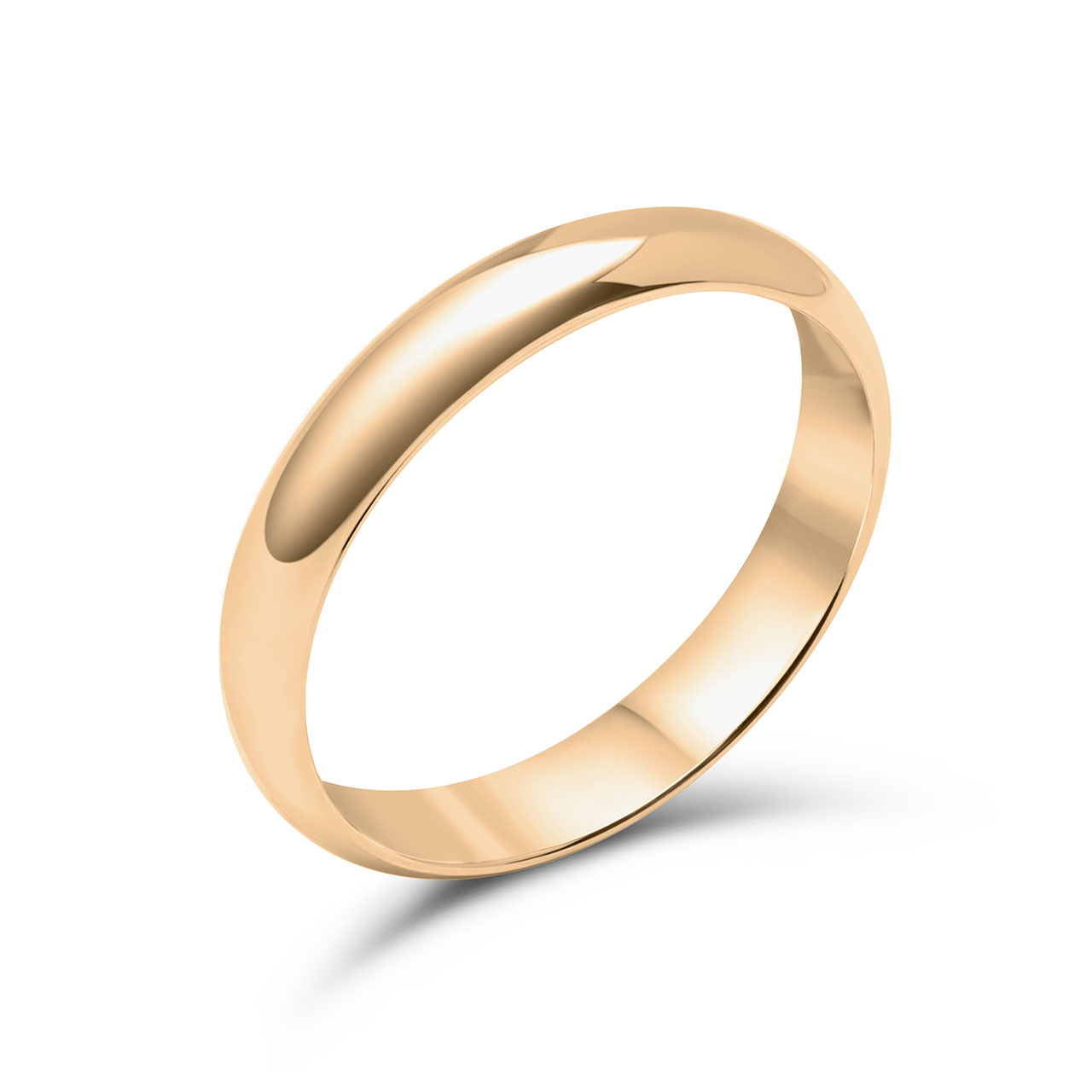Vigselring Pine, 4 mm, rött guld