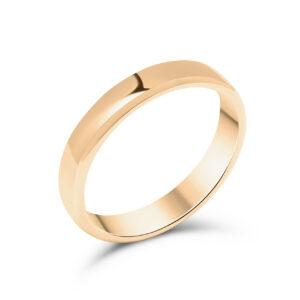 Släta ringar Vigselring Wood, 4 mm, rött guld