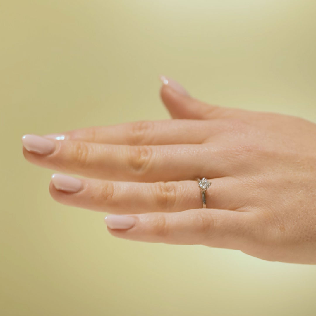 Juno Förlovningsring Juno, 0.50ct, vitt guld
