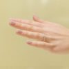 Alliansring Tine, 1.00ct, vitt guld