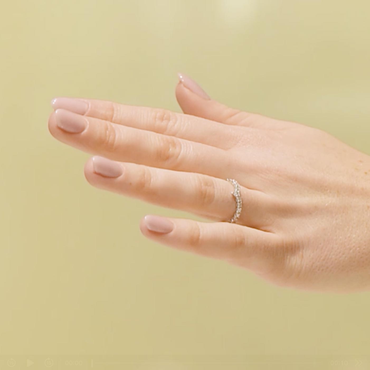 Tine Alliansring Tine, 1.00ct, vitt guld