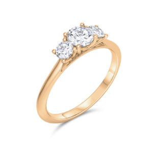 Förlovningsring Havela, 0,5ct, rött guld